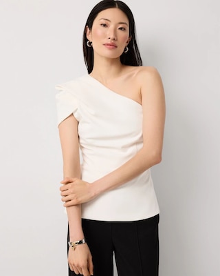 Sculpted One-Shoulder Top | White House Black Market